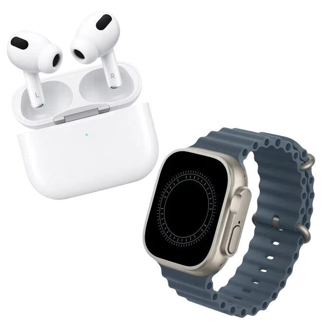 Apple Watch Ultra 3 and Apple AirPods 4  (Active Noise Cancellation)